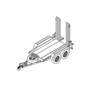 Sketch depicting a trailer for a micro digger