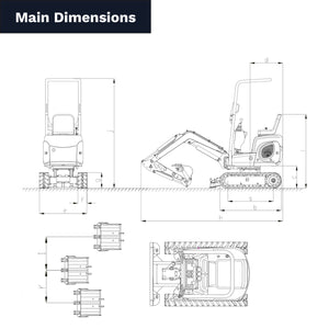 xn10-8 micro digger dimensions chart